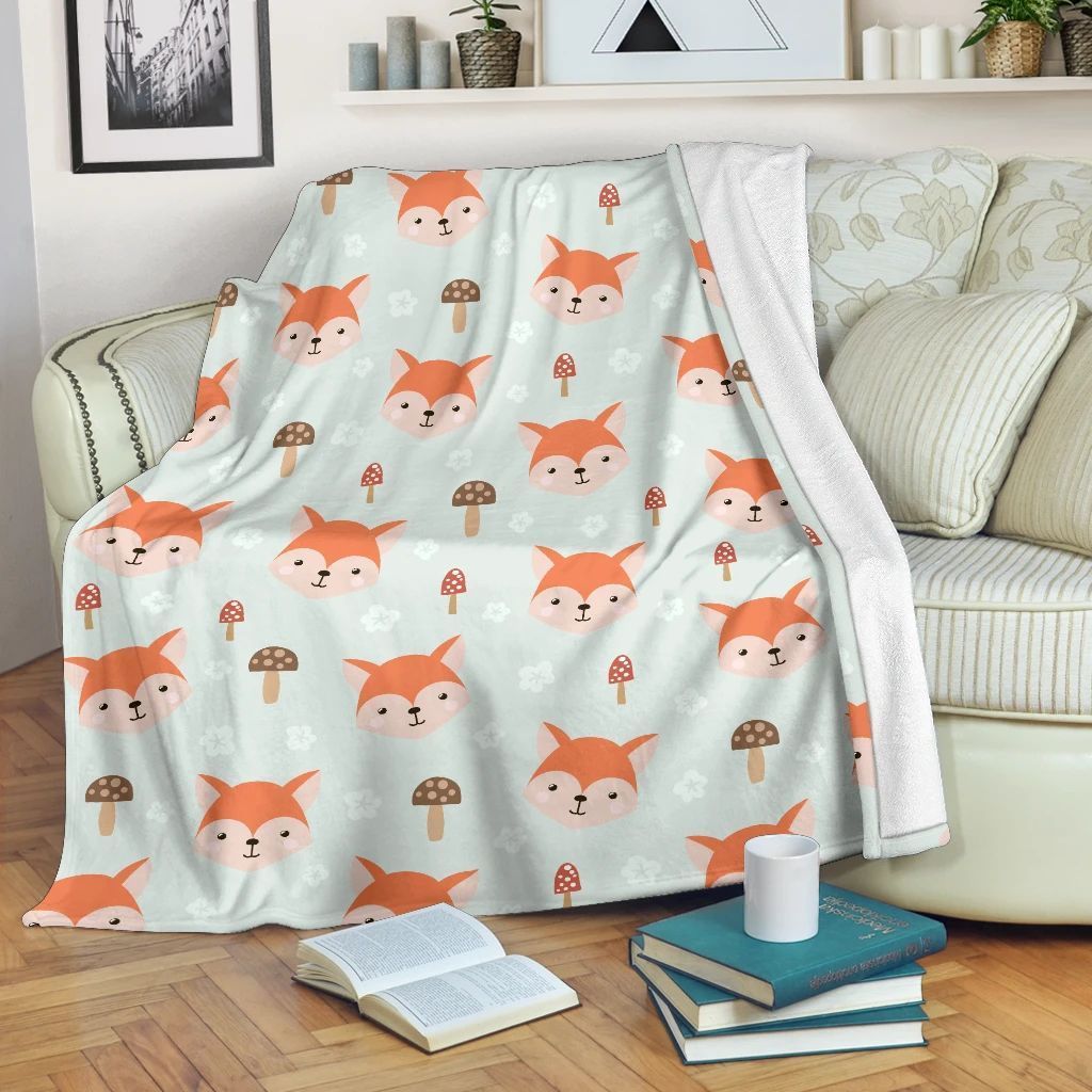 Fox Sherpa Fleece Blanket