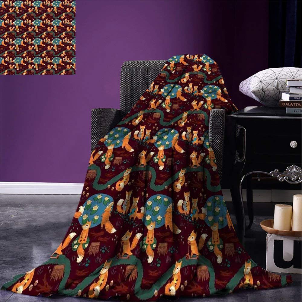 Fox Sherpa Fleece Blanket