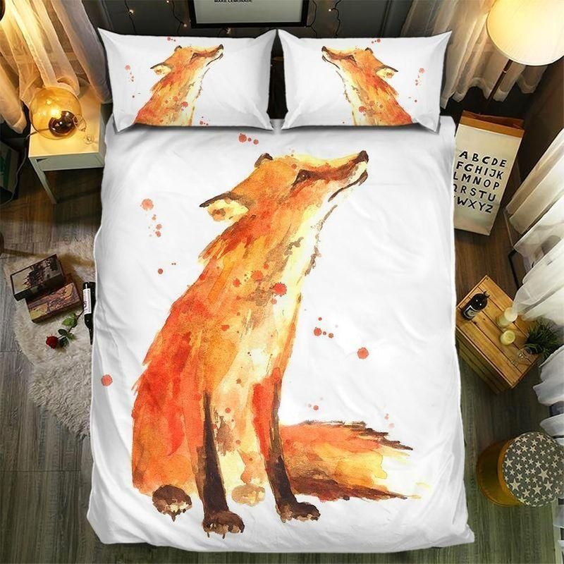 Fox Collection Art Printed Bedding Set