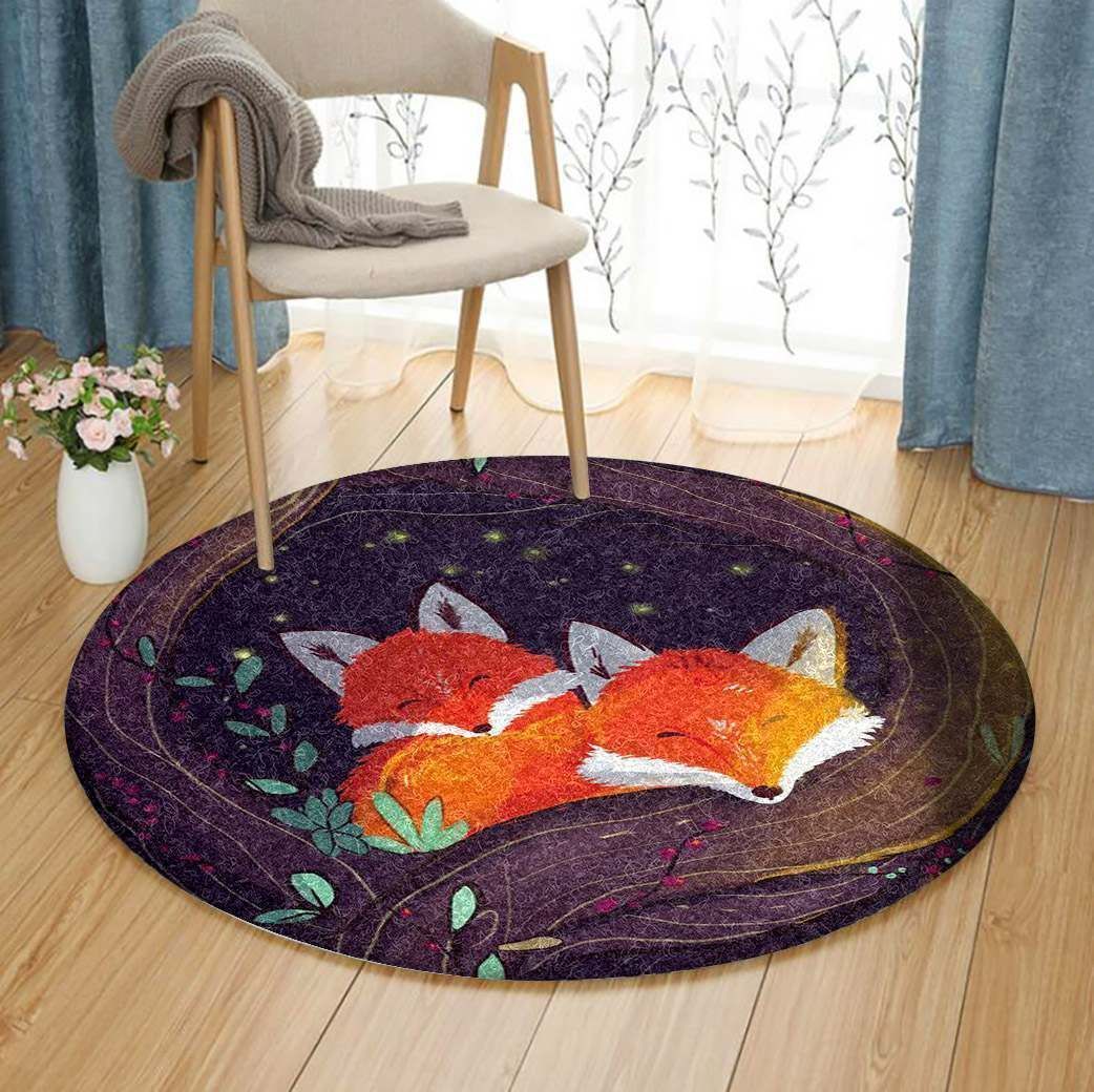 Fox Cute Round Carpet