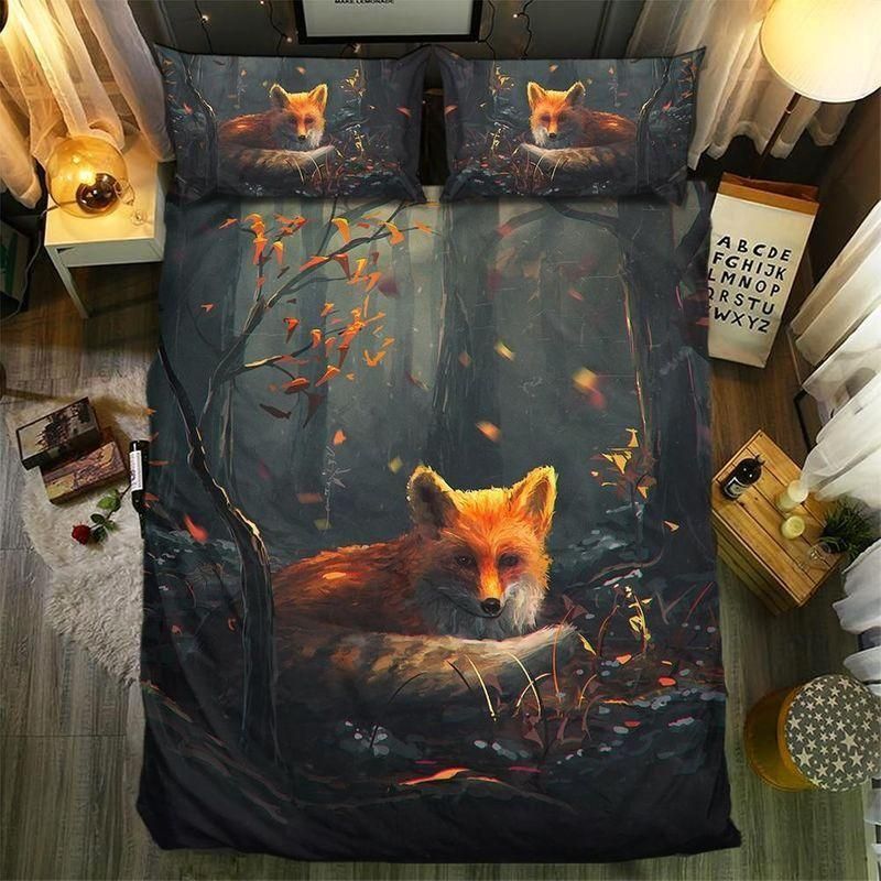 Fox Dark Mountain Printed Bedding Set