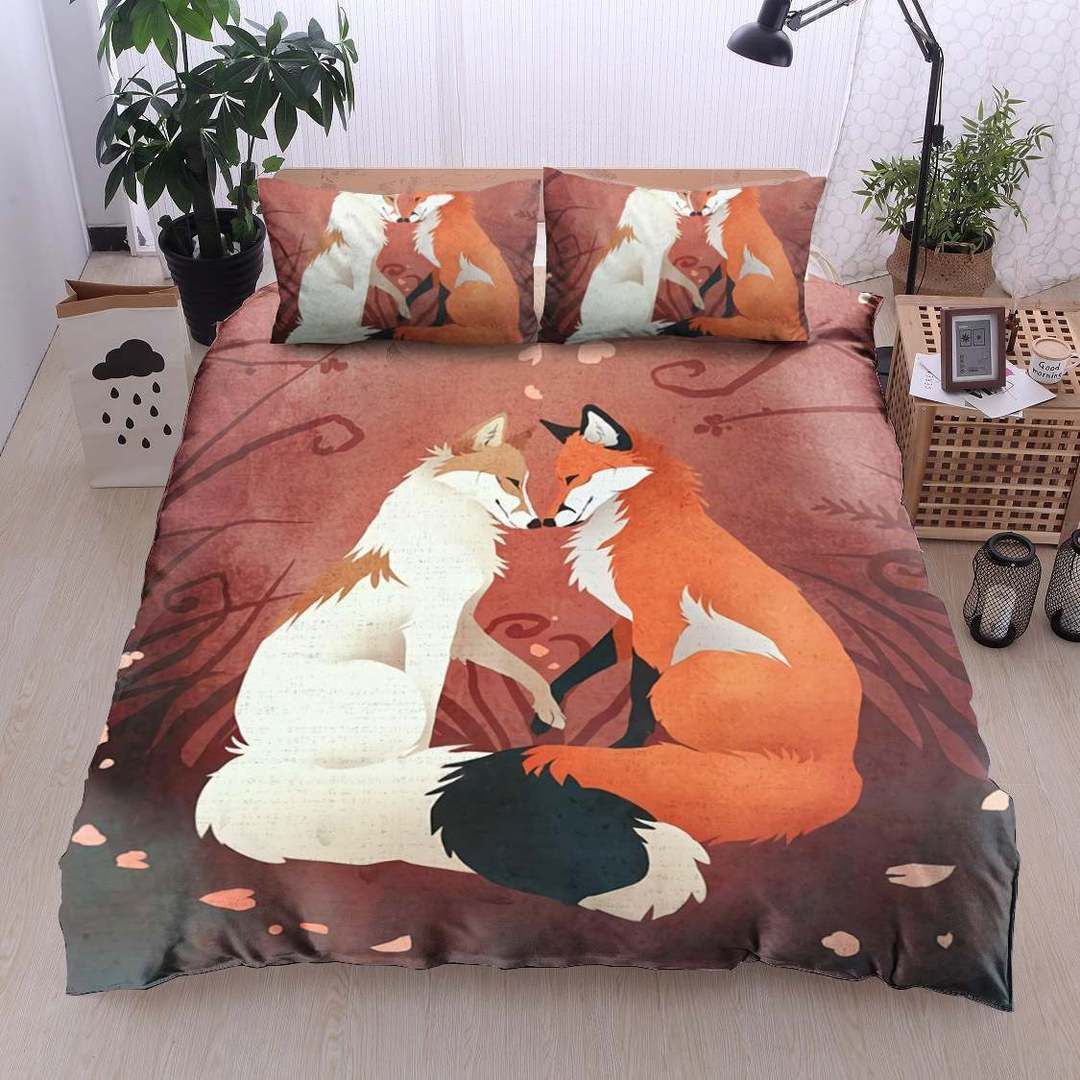 Fox Cotton Bed Sheets Spread Comforter Duvet Cover Cotton Bed Sheets Spread Comforter Bedding Set