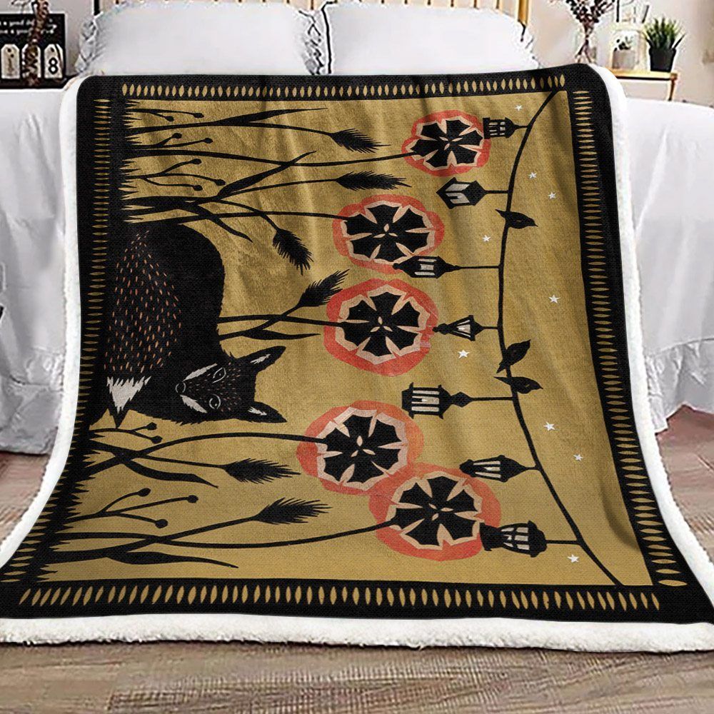 Fox Sherpa Fleece Blanket