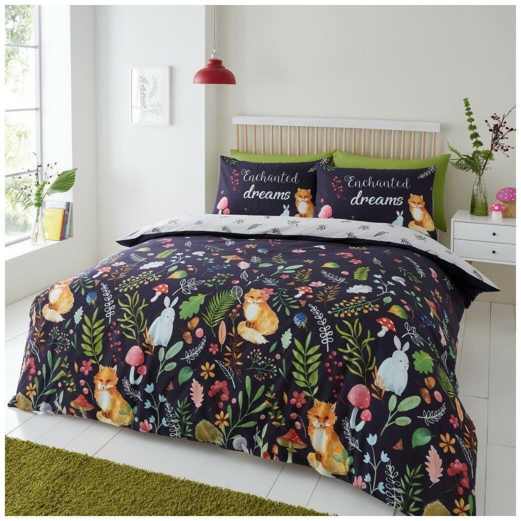 Fox Floral Bedding Set
