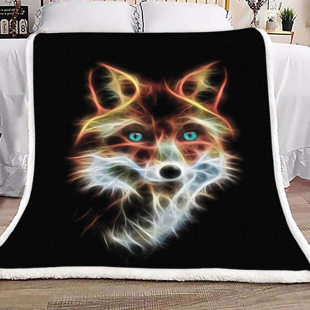 Fox Sherpa Fleece Blanket