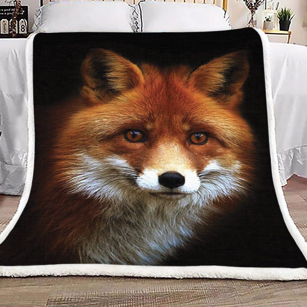 Fox Sherpa Fleece Blanket