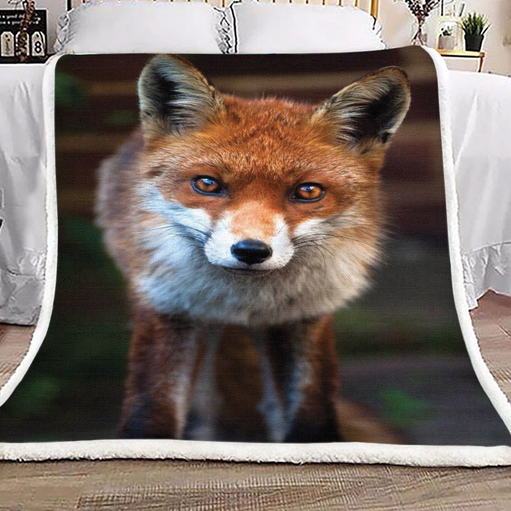 Fox Sherpa Fleece Blanket