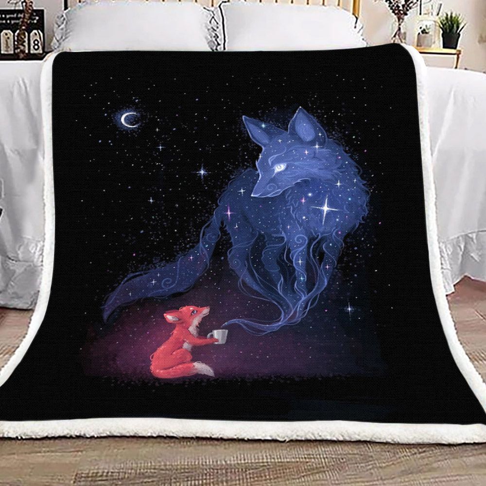 Fox Sherpa Fleece Blanket