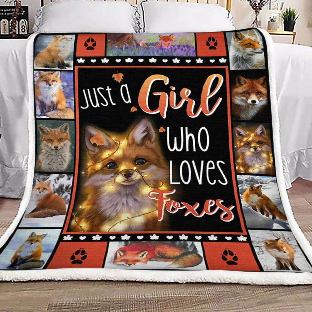 Fox Sherpa Fleece Blanket