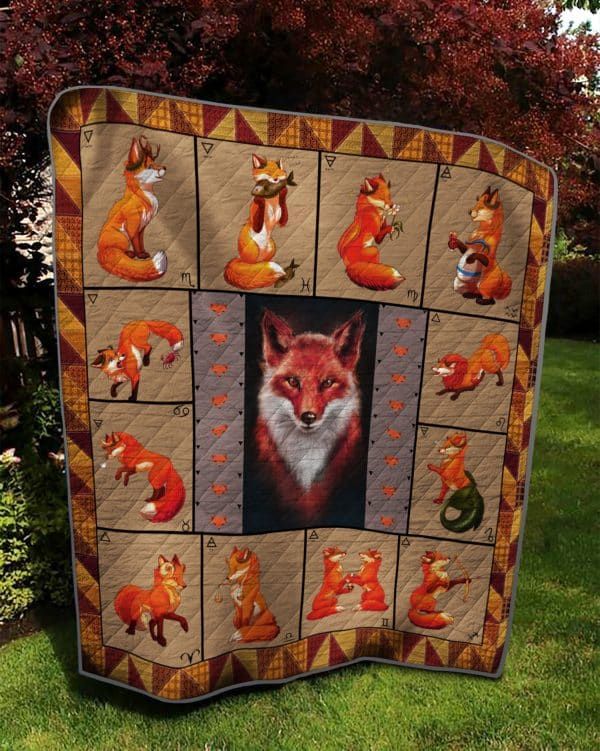 Fox I Think You Pretty Quilt Blanket DHC020120648TD