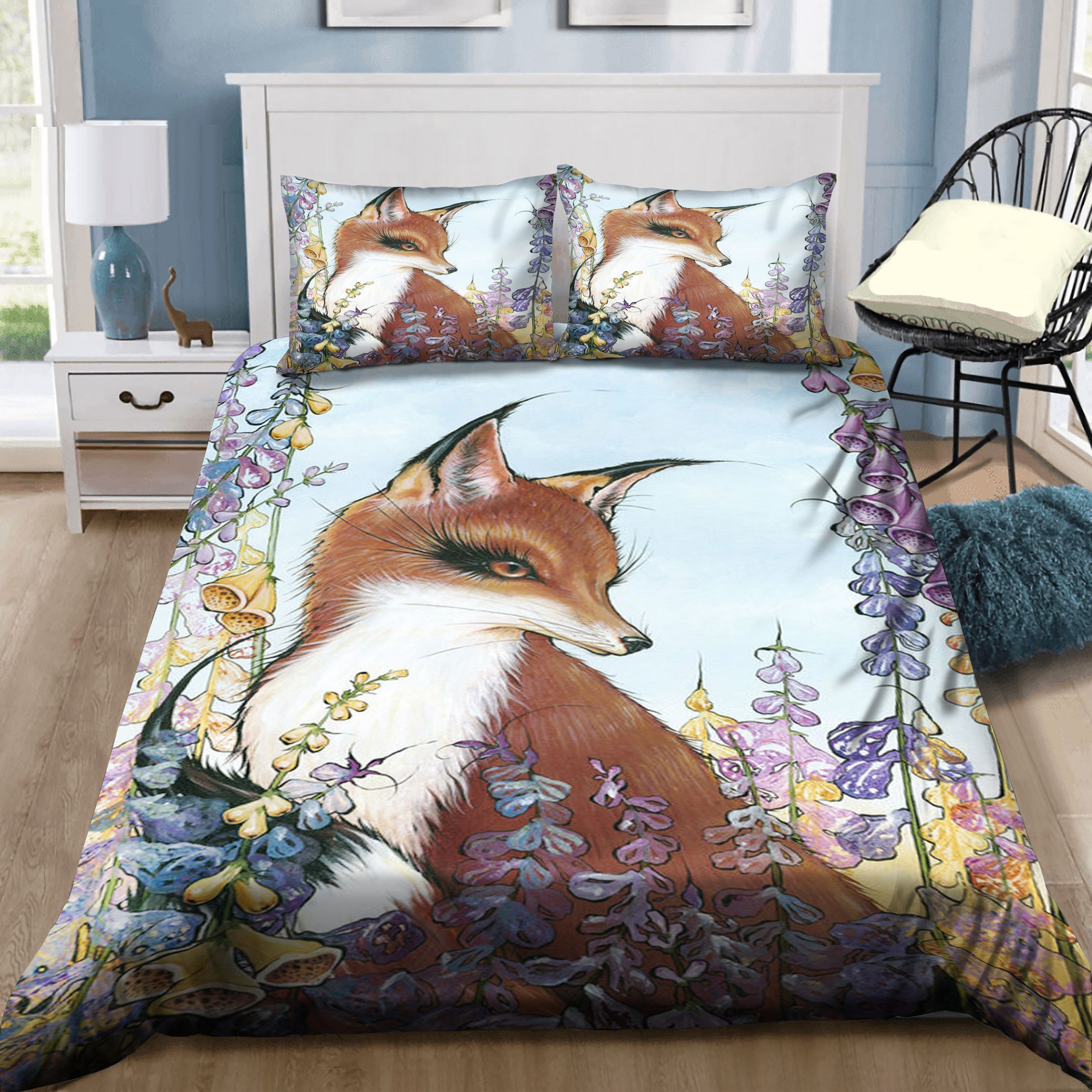 Fox In Garden Bedding Set