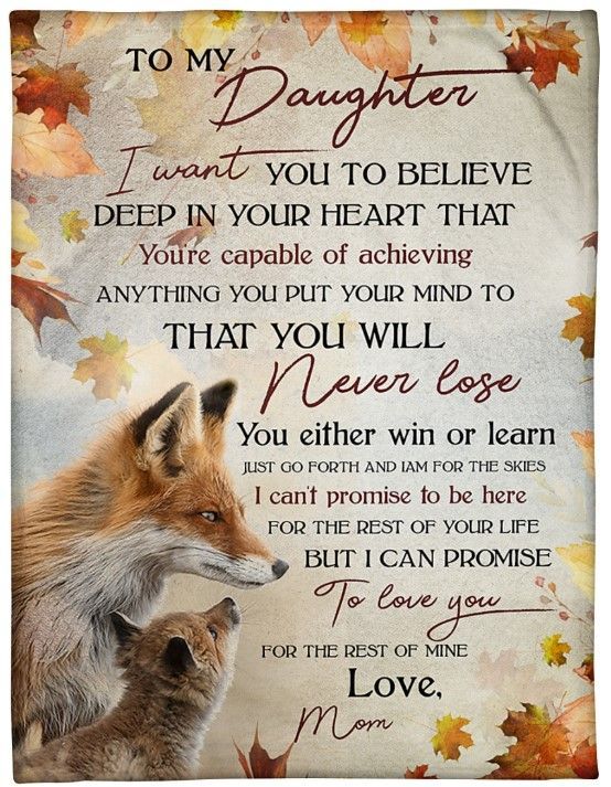 Fox Love You For The Rest Of My Life From Mom Sherpa Fleece Blanket