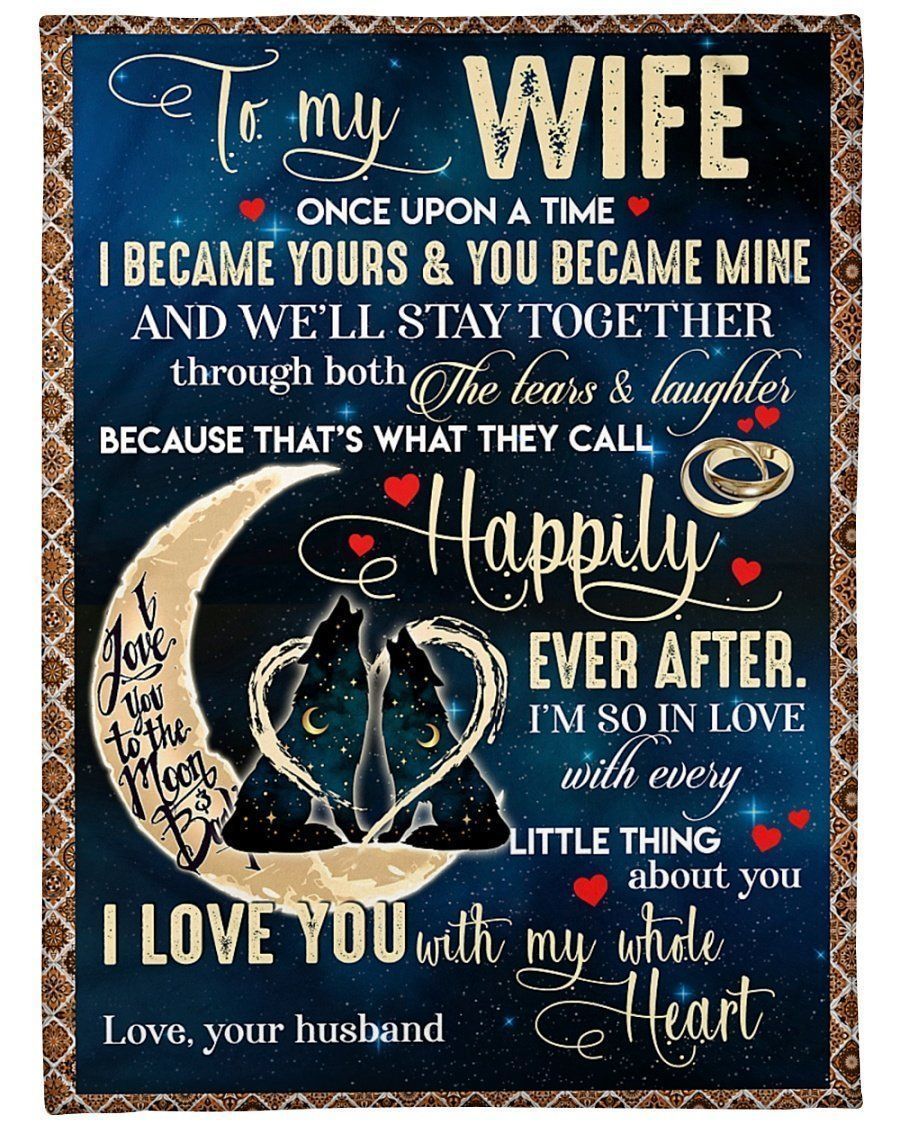 Fox Loving To My Wife I Became Yours Fleece Blanket