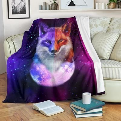Fox Moon Sherpa Fleece Blanket