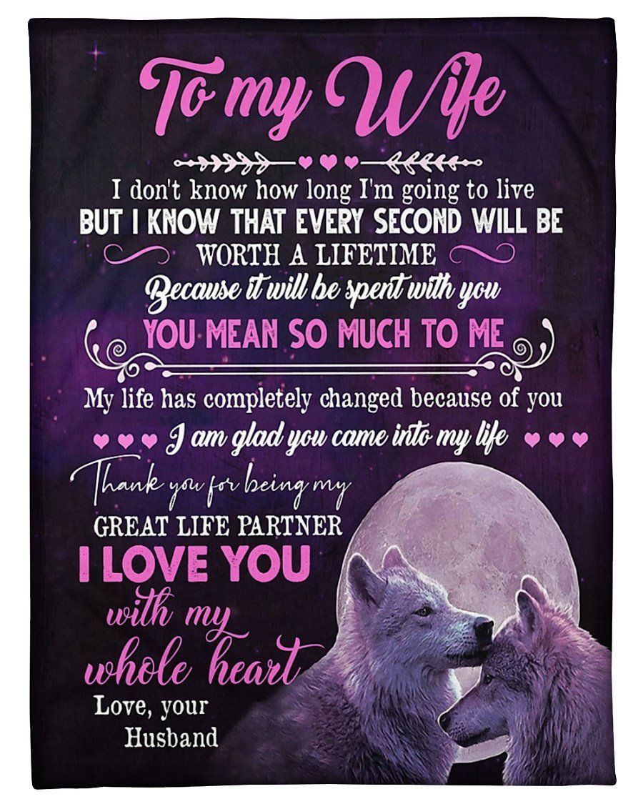 Fox Moonlight To My Wife I’m Glad You Came Into My Life Fleece Blanket