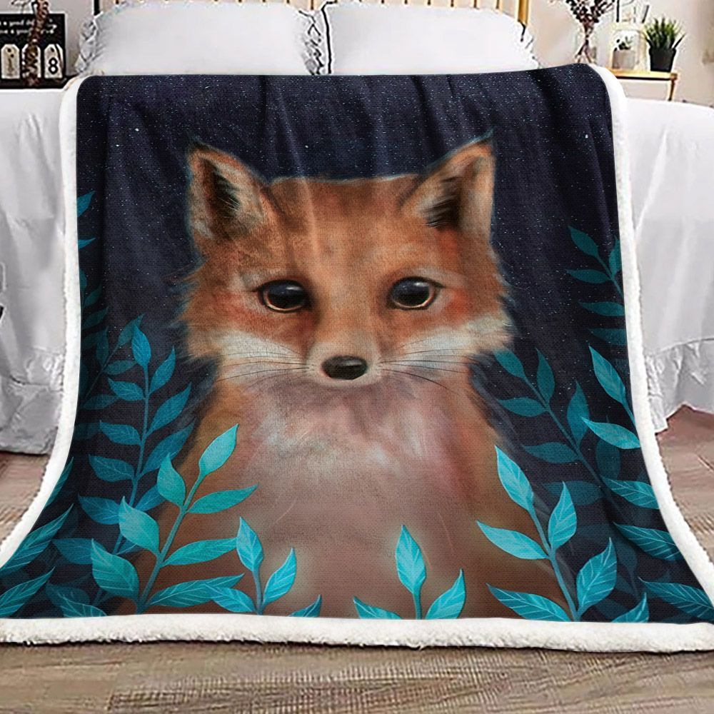 Fox Sherpa Fleece Blanket