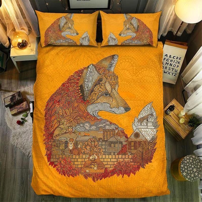 Fox Orange Shaped Bedding Set