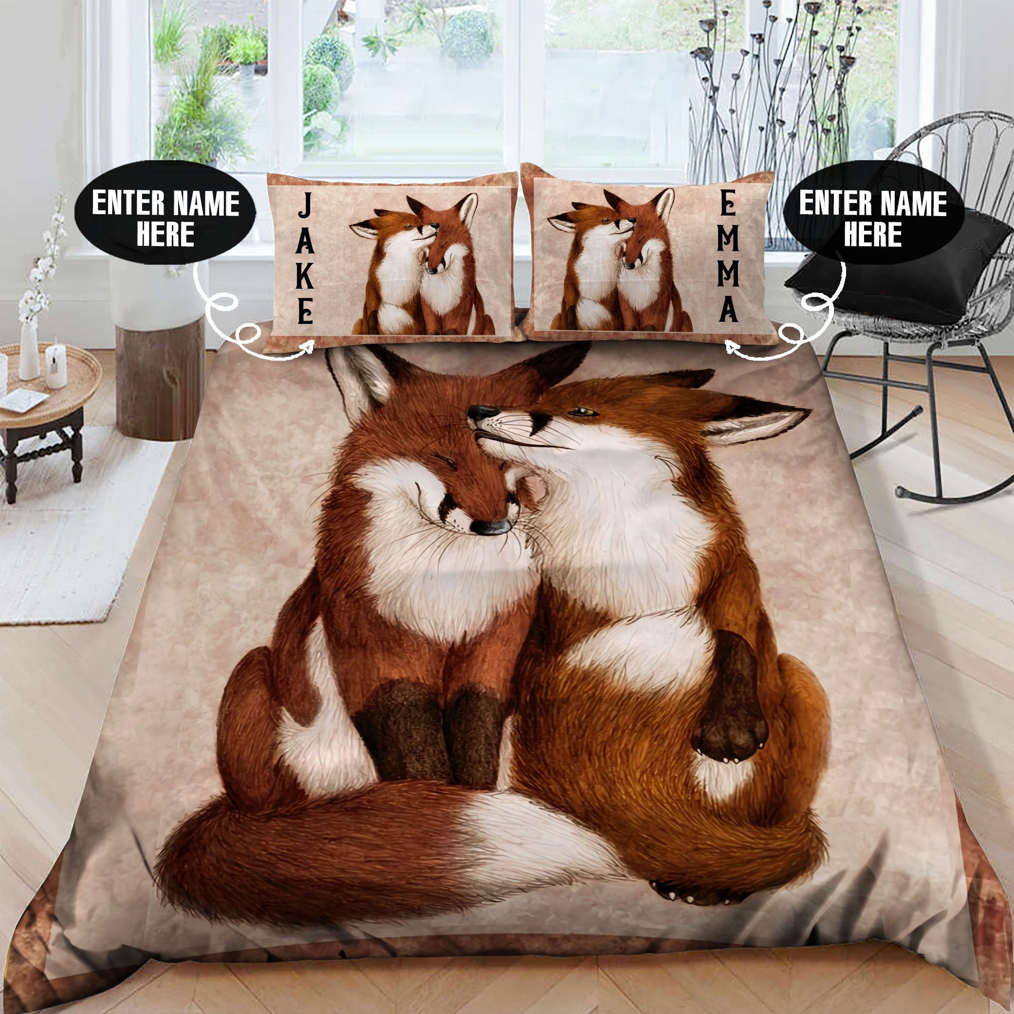 Fox Personalized Bedding Set