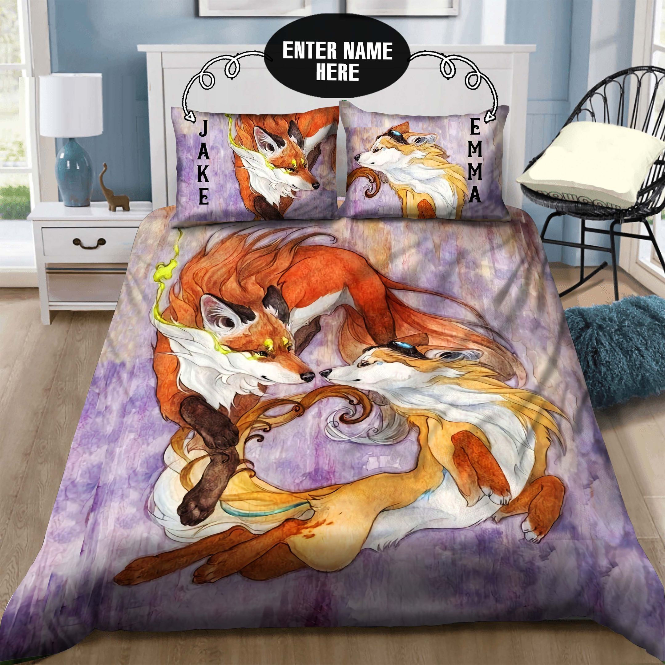 Fox Personalized Bedding Set