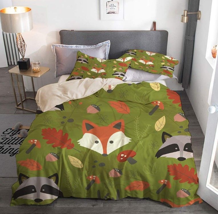 Fox Raccoon Bedding Set