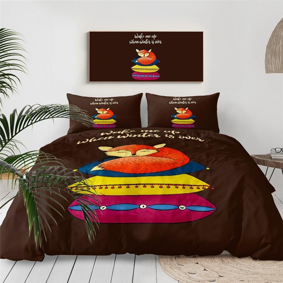 Fox Sleeping Curled Up Bedding Set
