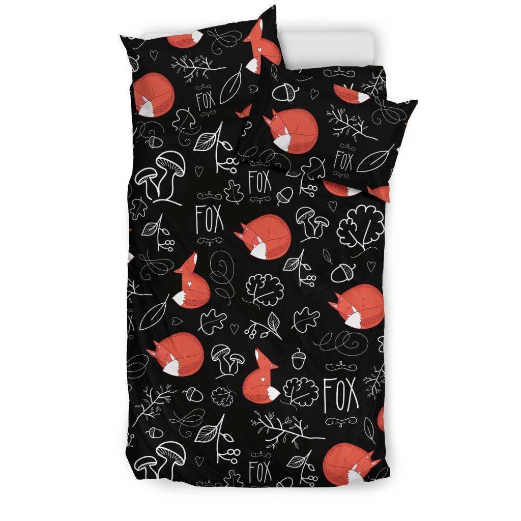 fox sleeping fox pattern Bedding Set
