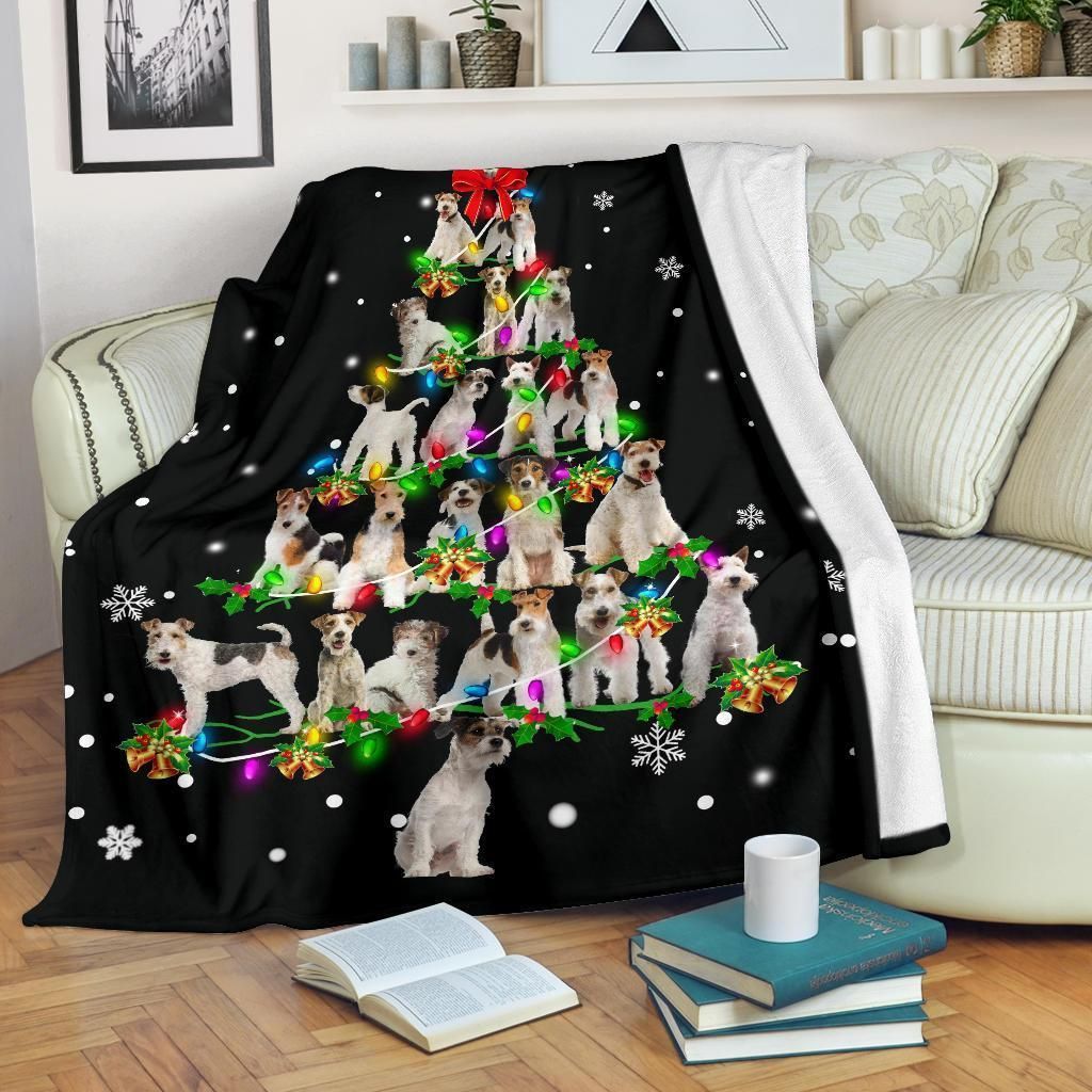 Fox Terrier Sherpa Fleece Blanket