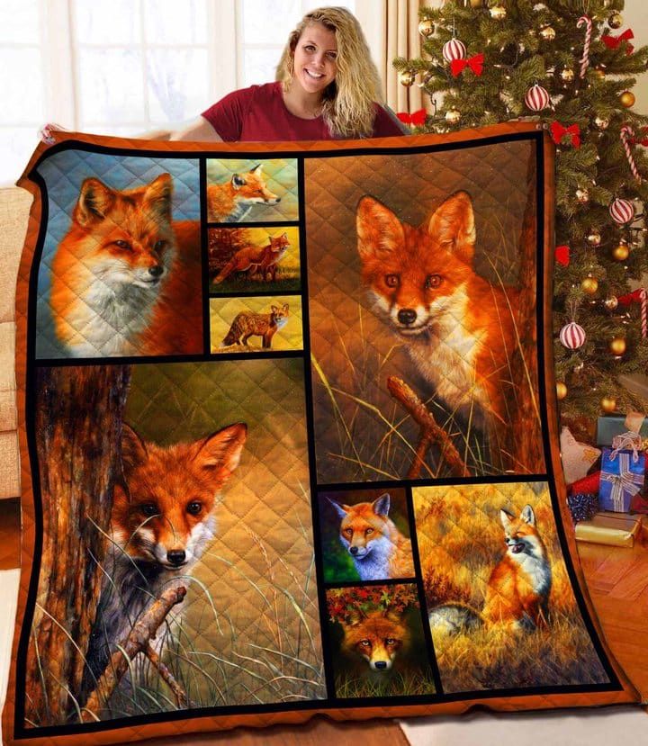 Fox The Sunset Fox Quilt Blanket Dhc04011638Dd
