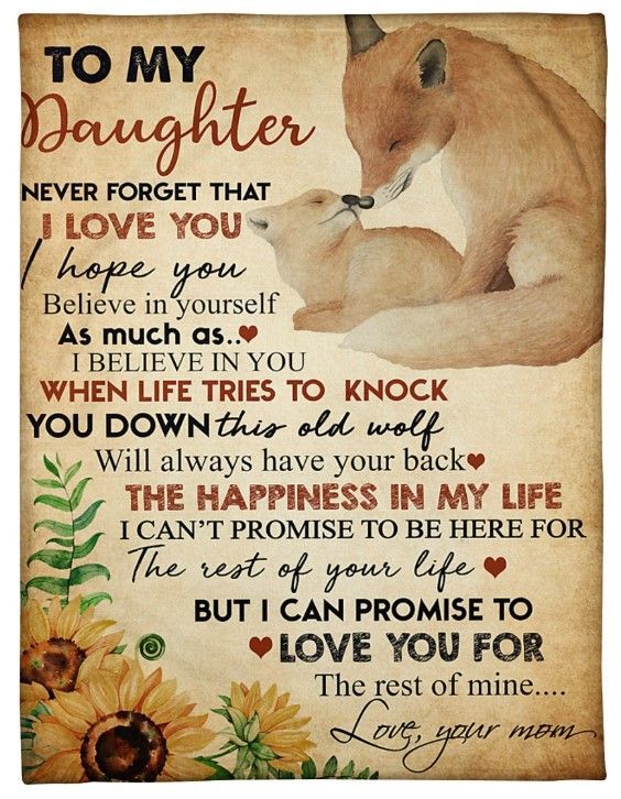 Fox To My Daughter Sherpa Fleece Blanket