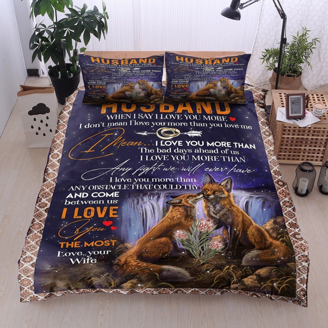 Fox To My Husband Bedding Set