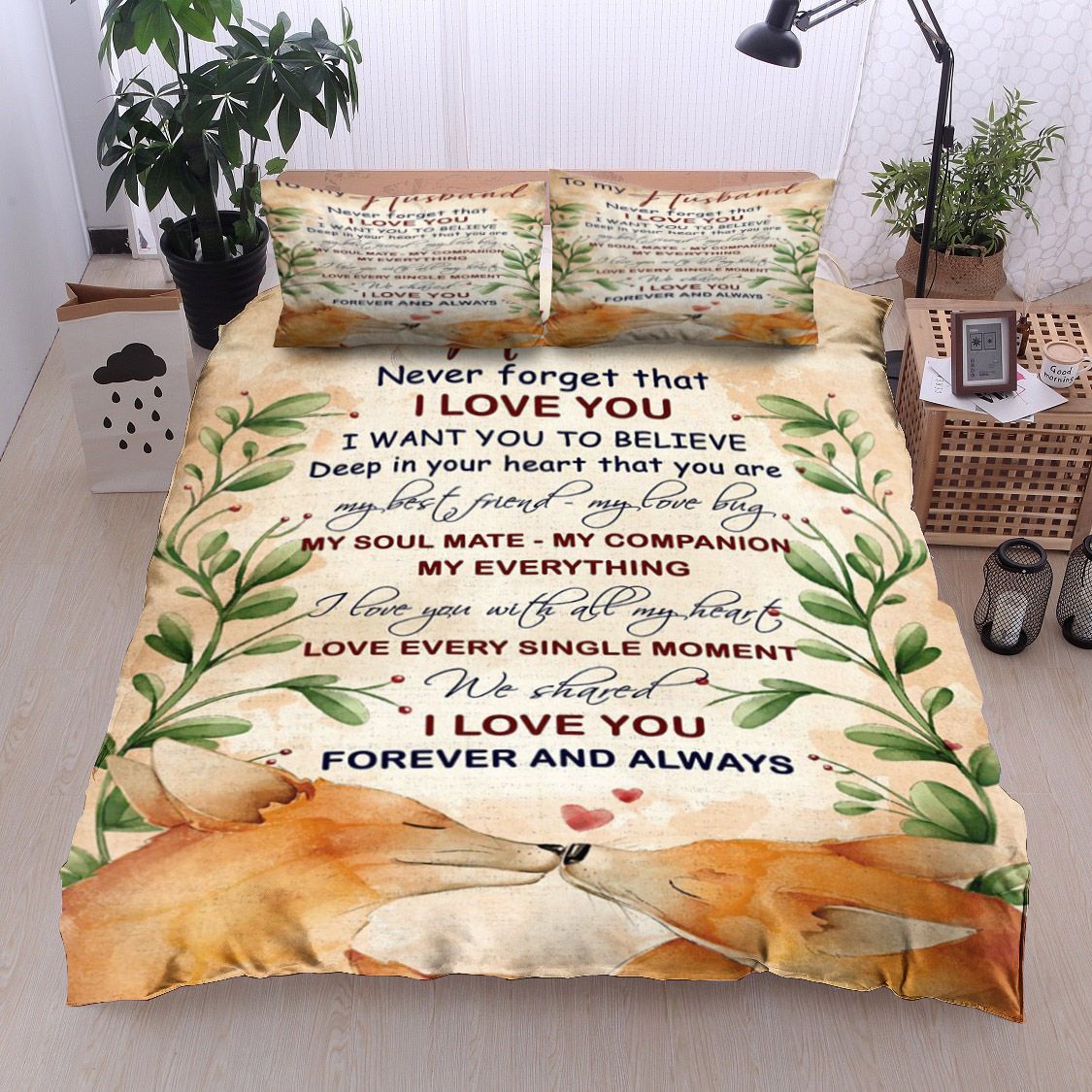 Fox To My Husband Bedding Set