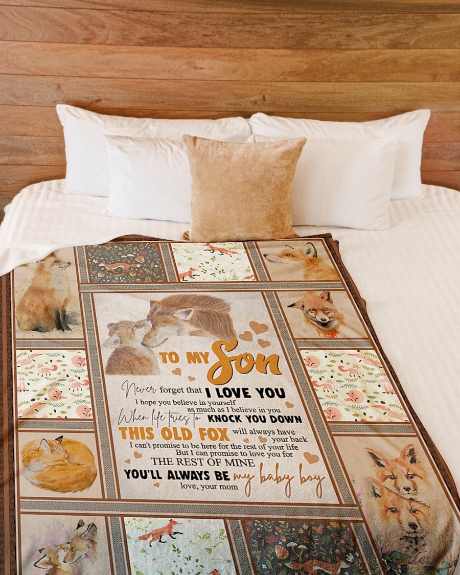 Fox To My Son Sherpa Fleece Blanket