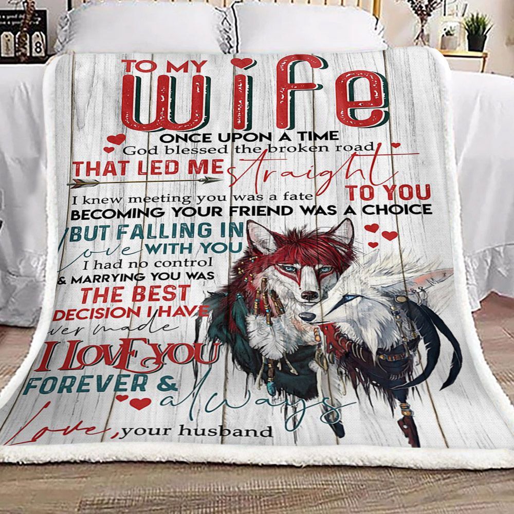 Fox To My Wife Sherpa Fleece Blanket