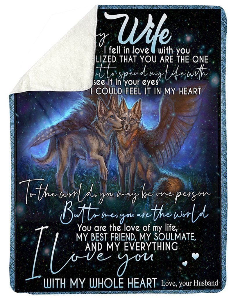 Fox To My Wife Sherpa Fleece Blanket