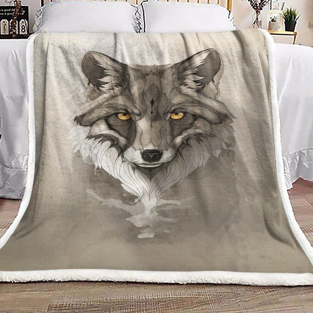 Fox Sherpa Fleece Blanket