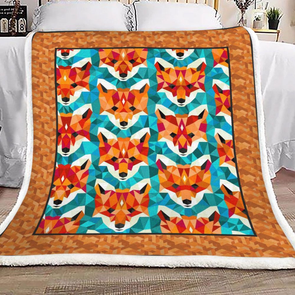 Fox Sherpa Fleece Blanket