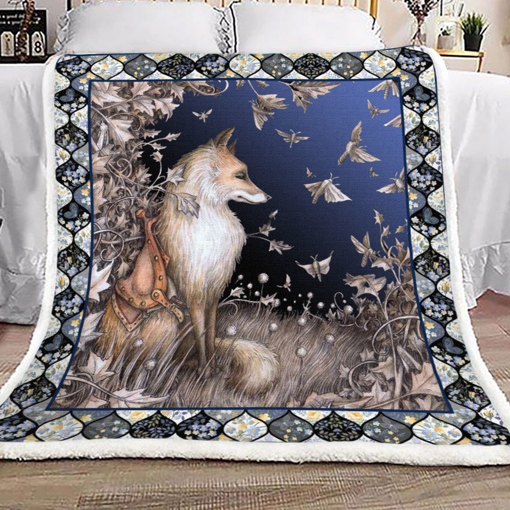Fox Sherpa Fleece Blanket