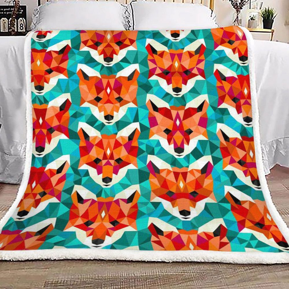 Fox Sherpa Fleece Blanket