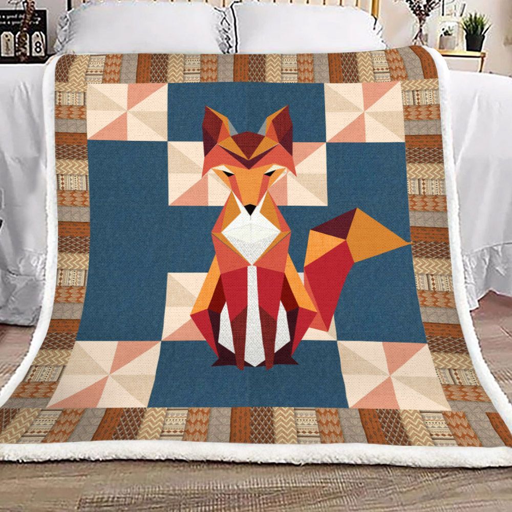 Fox Sherpa Fleece Blanket