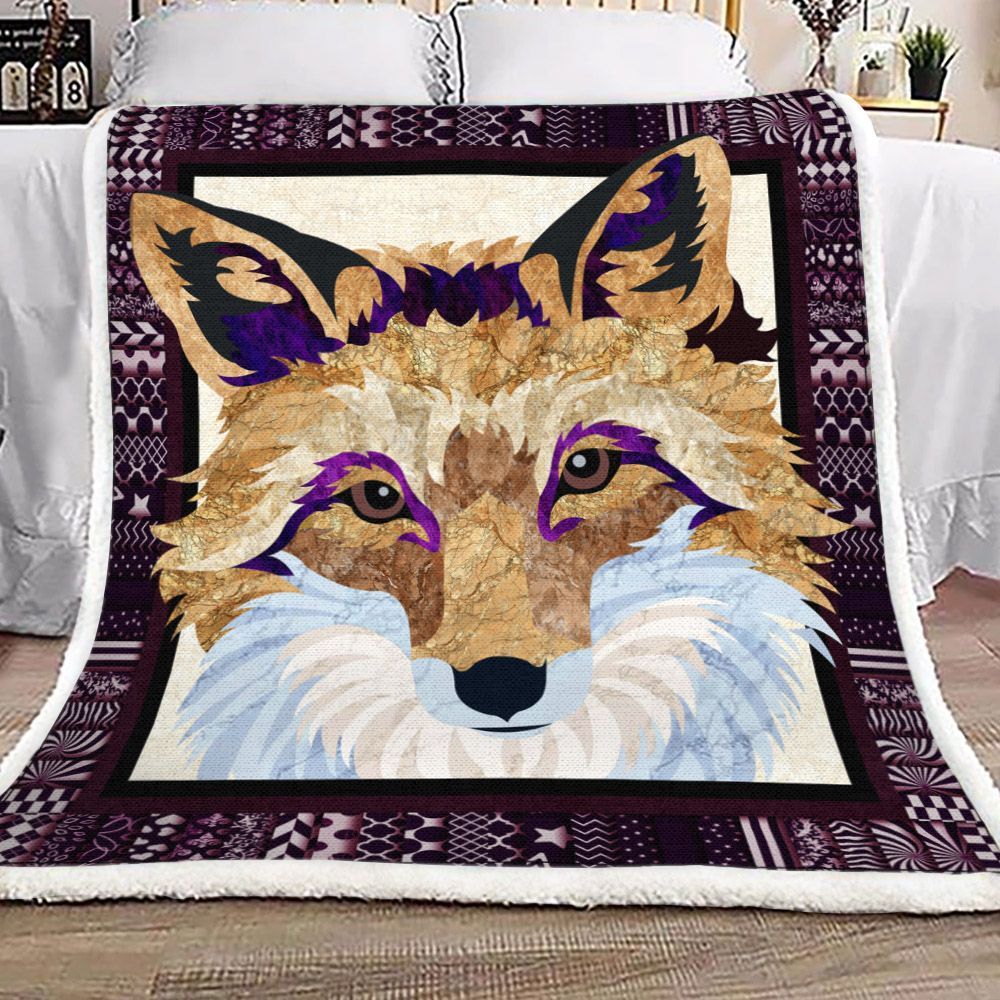 Fox Sherpa Fleece Blanket