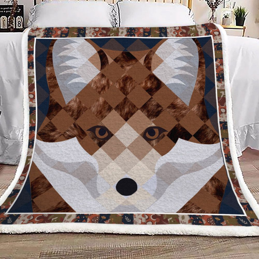 Fox Sherpa Fleece Blanket