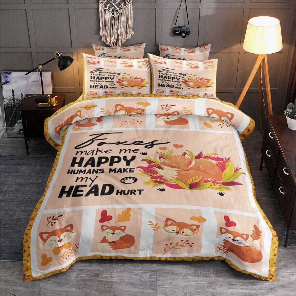 Foxes Make Me Happy Bedding Set