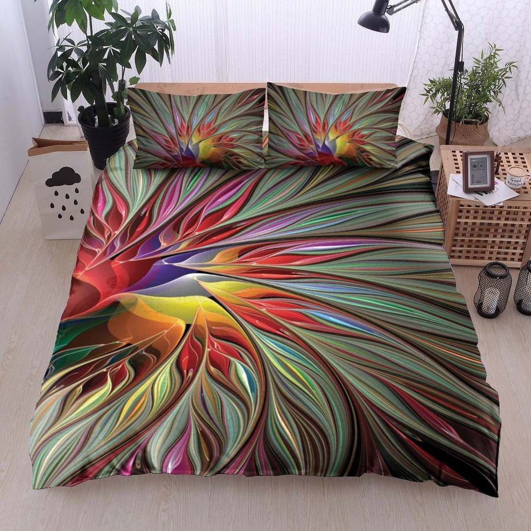 Fractal Bird Of Paradise Bedding Set