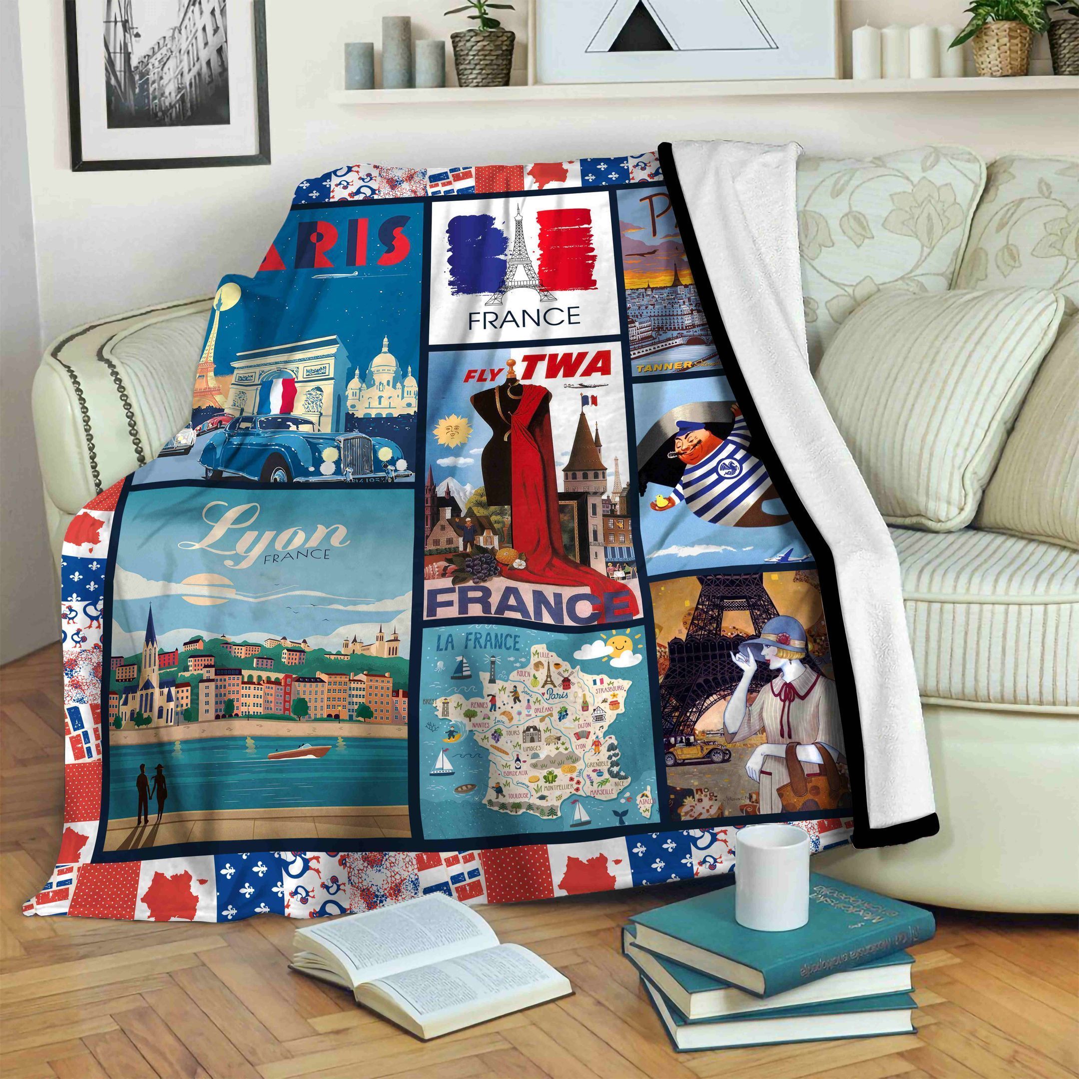 France Fleece Blanket