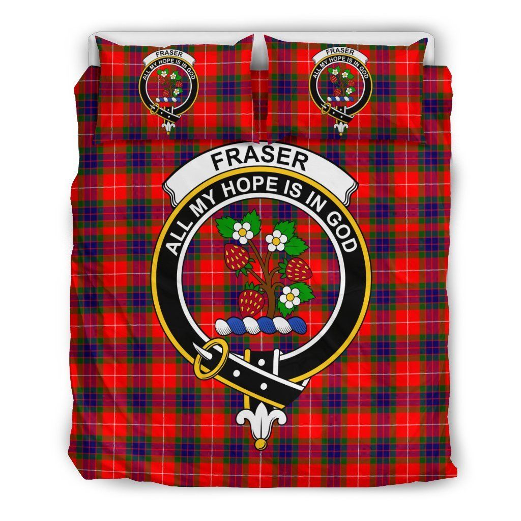 Fraser Clan Badge Tartan Bedding Set