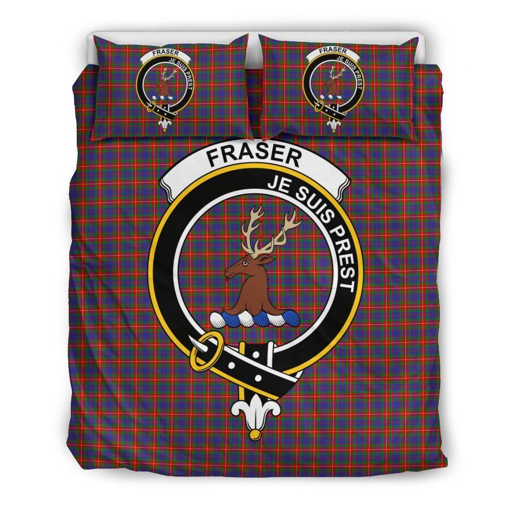Fraser Of Lovat Clan Badge Tartan Bedding Set