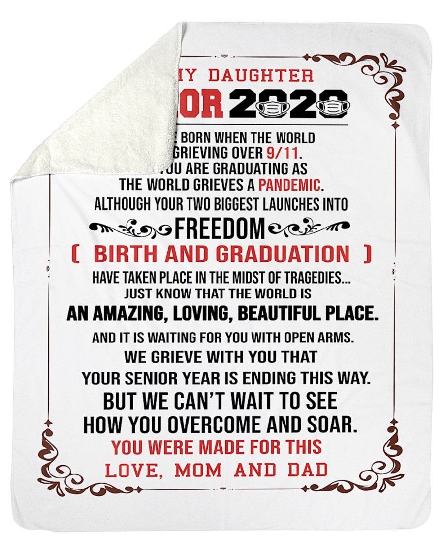 Freedom Birth And Graduation Fleece Blanket To Daughter Sherpa Blanket