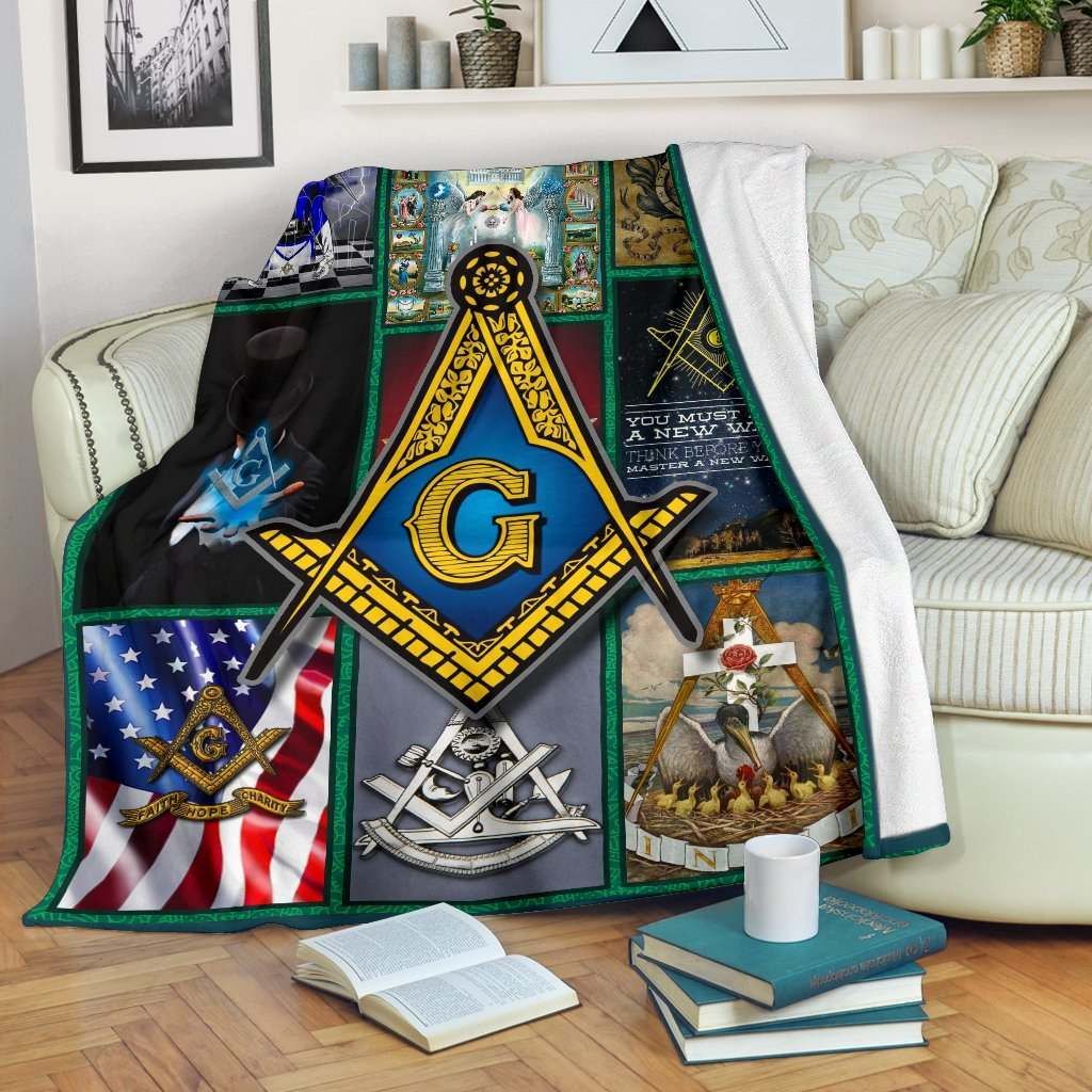 Freemason Sherpa Fleece Blanket