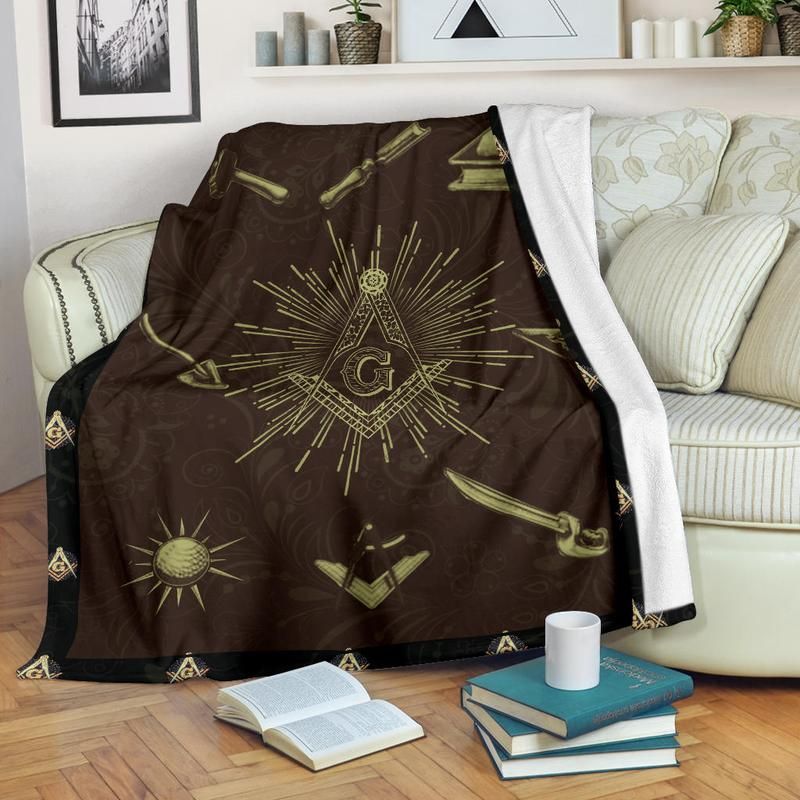 Freemason Sherpa Fleece Blanket