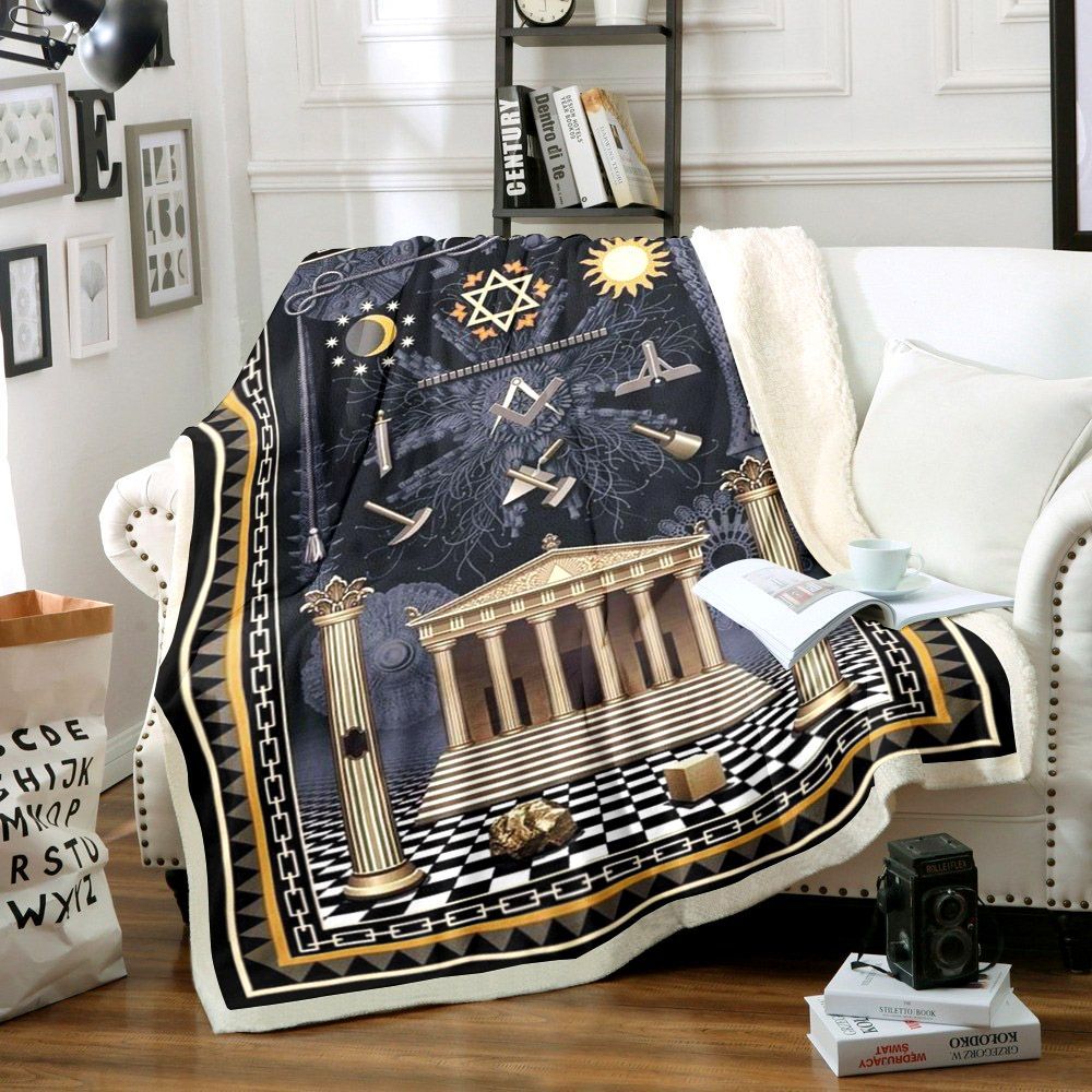 Freemason Sherpa Fleece Blanket